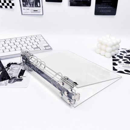 A5 hand ledger diy detachable binder 6 hole acrylic loose-leaf book HD transparent notebook shell wholesale