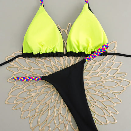 2025 New Bikini Three-Point Tight Split Women's Swimsuit Bikini Swimsuit Push-Up Leopard Print Sexy Style