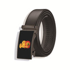 Sheep two-layer cowhide alloy 3D buckle