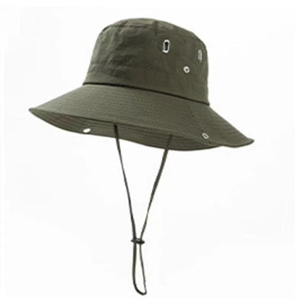 Japanese Fishing Drawstring Fisherman Hat Sun Shade Breathable Sunscreen Outdoor Mountaineering Fishing Hat Western Cowboy Hat