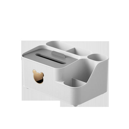Carton Bear Storage Tissue Box Cute Gold-plated Bear Box Box Multi-functional Living Room Dining Room Paper Box