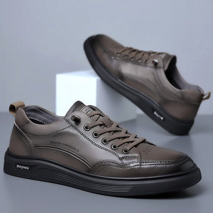 Wholesale Fashion Casual New Men's Board Shoes Trendy Casual Shoes Genuine Leather Youth Korean Men's Shoes Men's Sneakers