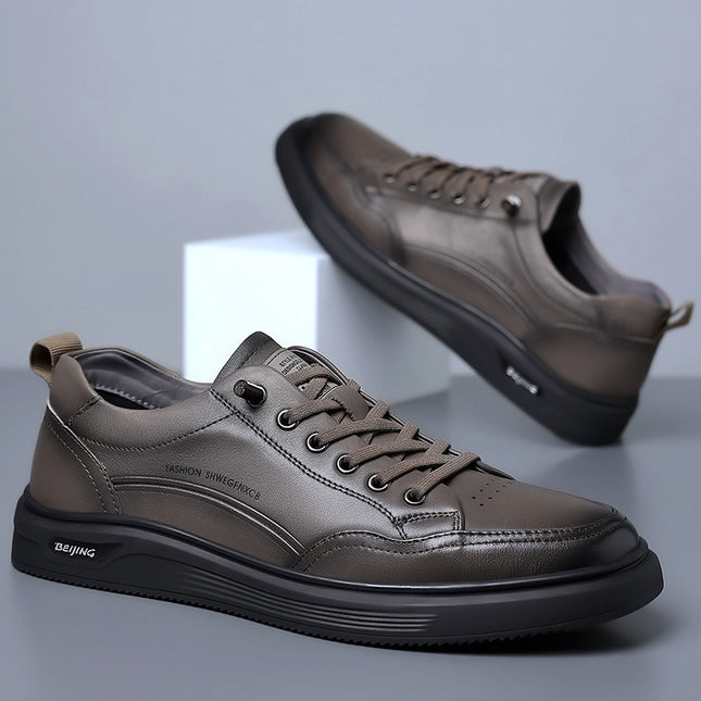 Wholesale Fashion Casual New Men's Board Shoes Trendy Casual Shoes Genuine Leather Youth Korean Men's Shoes Men's Sneakers