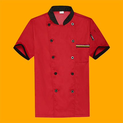 Restaurant and Cafeteria Back Kitchen Chef Work Clothes Long-Sleeved Work Clothes for Men Hotel Restaurant Chef Clothes Short-Sleeved Custom-Made for Men