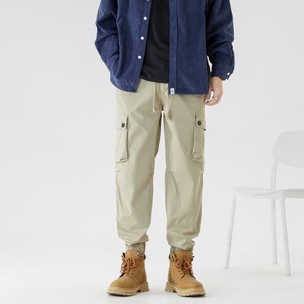 Multi-pocket Tooling Pants Men's Spring and Autumn Japanese Tooling Sports Pants Men's Summer Thin Loose Casual Pants for Men