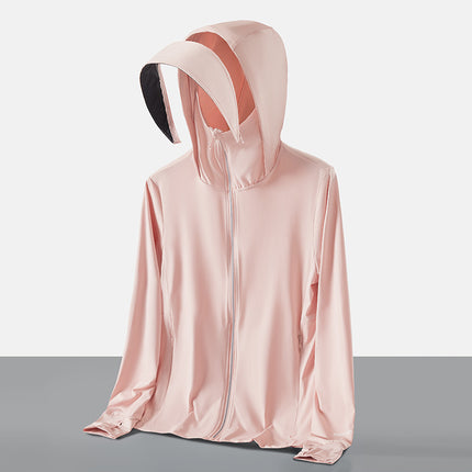 Summer New High-Quality Sun Protection Clothing for Men and Women, Couple's Skin Protection Clothing, Four-Way Stretch Outdoor Sun Protection Clothing with Detachable Brim
