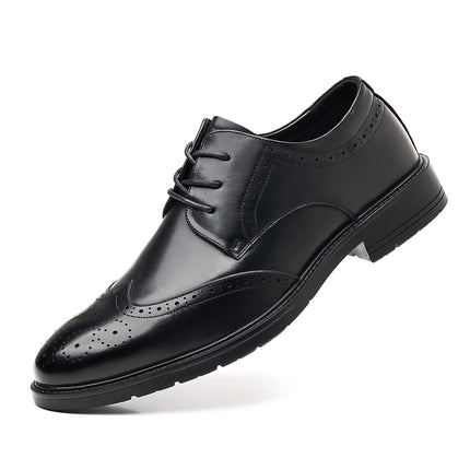 Leather Shoes for Men, Genuine Leather, High-End, Soft, Spring Season, Men's Business Formal Wear, Suit Leather Shoes, British Style, Wedding Shoes, Brogue Shoes