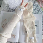 Pressed ice silk sleeves-beige
