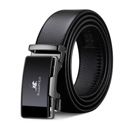 Platinum Paul Leather Men's Belt Top Layer Cowhide Automatic Buckle Business Casual Belt High-end Trousers Wholesale
