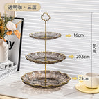 New [three layers] water ripple [transparent coffee] [solid metal bracket]]