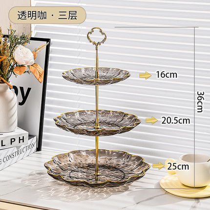 Fruit plate living room home coffee table multi-layer afternoon tea dessert cake plate dessert front desk display shelf light luxury