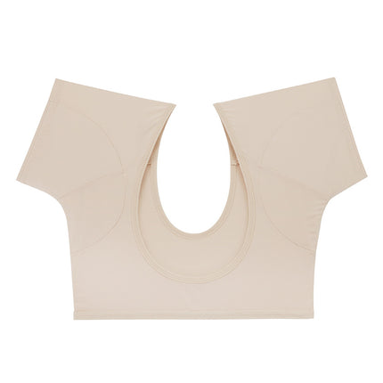 in stock cross-border underarm sweat pad vest mesh quick-drying short-sleeved breathable sweat-absorbent anti-sweat milk silk and mesh
