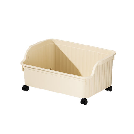 Book Storage Box with Pulley Student Dormitory Desk Schoolbag Storage Box Desktop Storage Basket Sorting Classroom Book Box