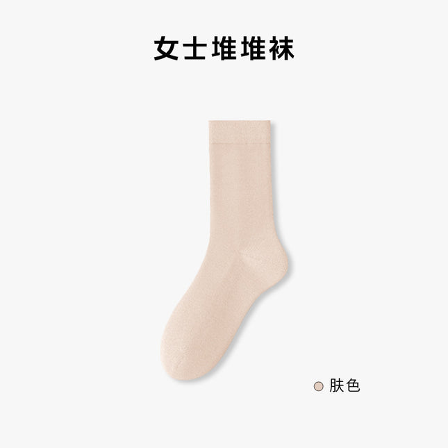 Stacked socks children's spring and summer thin deodorant sweat-absorbent cotton women's socks boneless mid-tube moon socks Zhuji socks wholesale