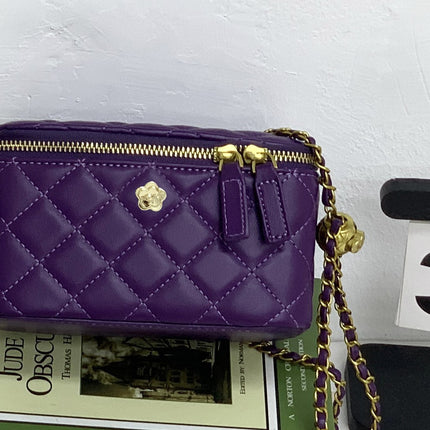 New Textured Box Bag Niche Fashion Lipstick Bag Versatile Small Fragrant Style Rhombus Chain Shoulder Crossbody Bag for Women
