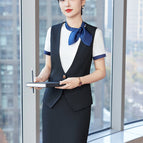 Blue Vest Dress Shirt / S