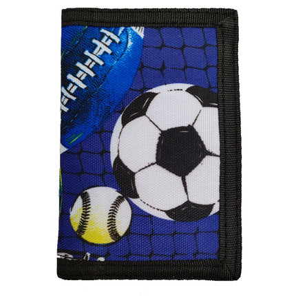 Cross-Border Football Print Kidsren's Coin Purse, Student Sports Basketball Wallet, Foldable Ultra-Light Toy Zipper Wallet