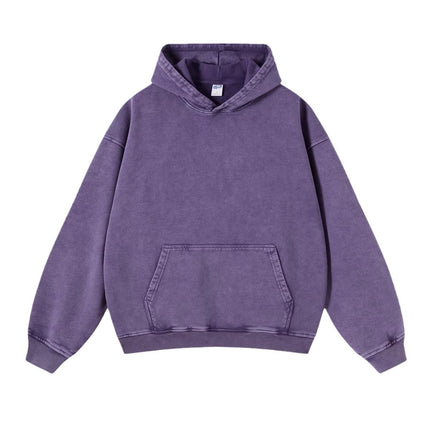 Cross-border American Retro Batik Washed Hooded Sweatshirt New High Street Tide Brand Loose Men's and Women's Tops to Figure Production