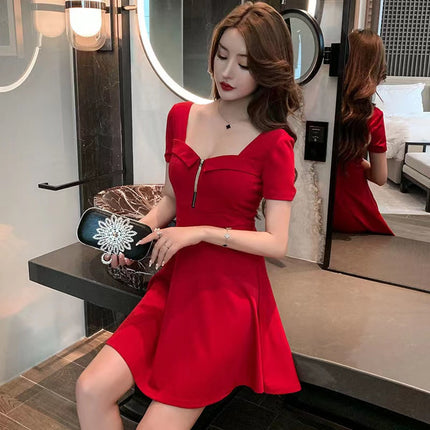 Nightclub sexy dress new night show work clothes elegant goddess Fan Night shop waist slimming dress