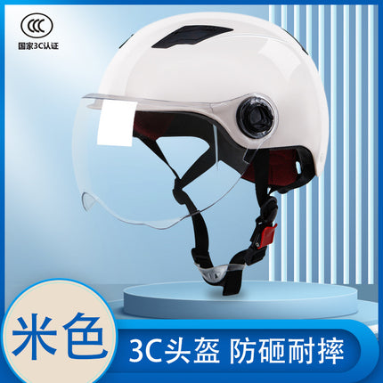 Diwolf wholesale 3C certification men's and women's battery car summer riding sunscreen four seasons with half helmet electric car helmet