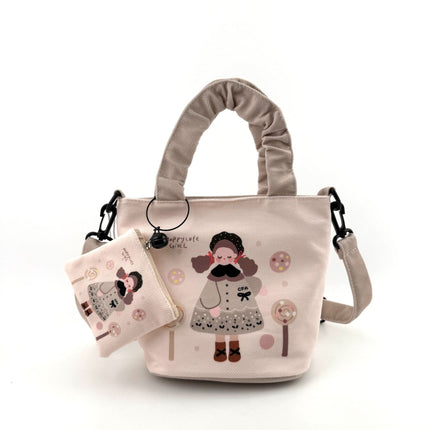 In-Stock New Small Cloth Bag Ins Cute Cartoon Women's Summer Cloth Bag Handbag Casual Tote Bag Upgrade