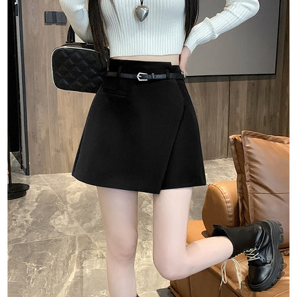 Suit Short Skirt A-Line New High-Waisted Slimming 2025 Irregular Stylish Women's Spring and Summer Pants Skirt