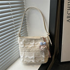White / With hanging ornaments
