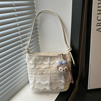 High-Looking and Large-Capacity Women's Small Square Bag 2025 Summer New Fashion Cute Lace Armpit Bag Commuter Shoulder Bag