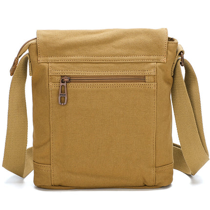 Casual Canvas Bag New Crossbody Backpack Small Square Bag Vertical Flat Bag Korean Style Shoulder Bag Fashionable Crossbody Bag