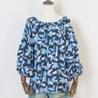 Blue Floral / Loose free size (chest circumference within 100cm can basically be worn)