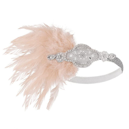 European and American Vintage Hair Band 1920 Great Gatsby Inspired Feather Headband Cocktail Party Hair Accessories