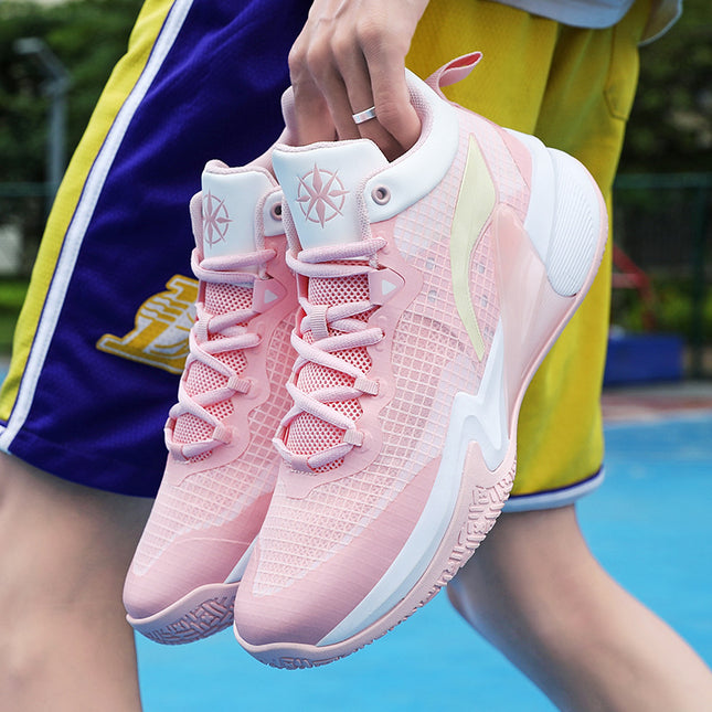 Summer Basketball Shoes Men's and Women's Rubber Sole Sound Breathable Practical Sneakers Student Competition sneaker Cross-border New