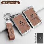 Feifan card model-double-sided leather crescent buckle orange
