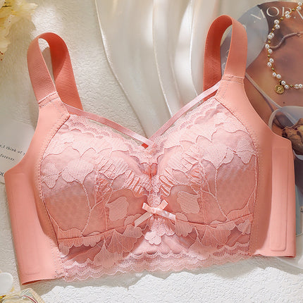 Plus-Size Seamless Bra for Women, Wireless Push-Up Bra for Fuller Figures, Anti-Sagging, Minimizes Large Busts, Thin Style