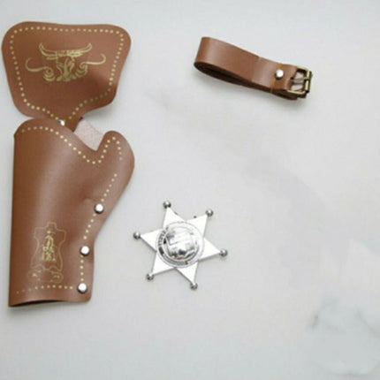 Samurai Costume Props Silver Gold Cowboy Gun Children's Weapons Toys Western Cowboy Weapons Revolver Pistol Scarf