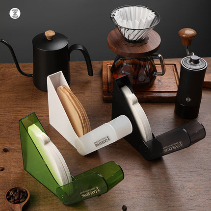 Cross-Border Dust-Proof Filter Paper Holder Hand-Brewed Coffee Filter Paper Box Filter Paper Holder with Lid Filter Paper Holder V60 Filter Paper Storage Box