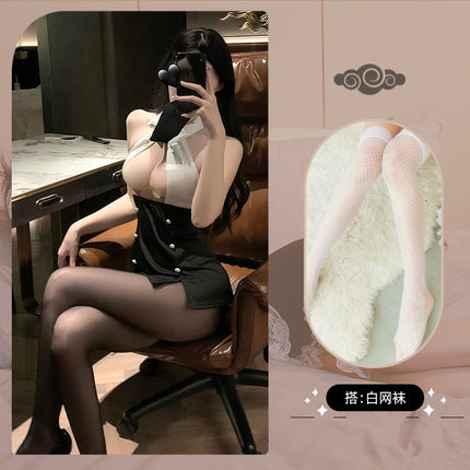 Sexy Lingerie, Hot Bed Passion, Secretary Uniform, Hip-Covering Skirt, Temptation Suit, No Need to Take Off Pajamas