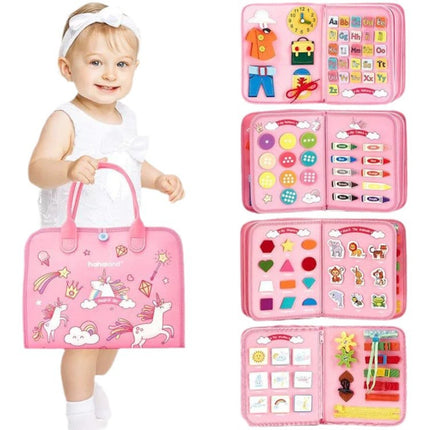 Three-Dimensional Early Education Children's Felt Book Unicorn Three-Layer Kindergarten Zipper Toy Quiet Book Wholesale Silent Toy