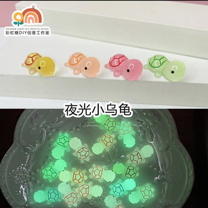 Luminous Flash Little Turtle Pair Touch Blind Bag Toy Children's Simulation Animal Small Gift Ornaments Blind Box Micro Landscape