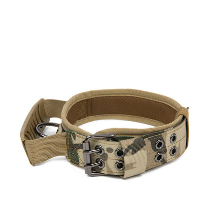 Cross-Border Heavy-Duty Nylon Dog Collar for Medium and Large Dogs, Tactical Training Leash Collar, Anti-Strangling Pet Collar