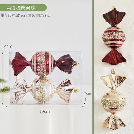 Christmas Tree Decoration Home Gold Velvet Bow Large Pendant Photo Atmosphere Props Atmosphere Flocking Bow