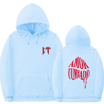 European Size Rib Bottom Fashion Printed Sweatshirt Loose Hoodie Men's and Women's Casual Sports Sweatshirt