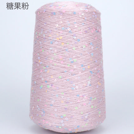 Silk Joy/Tencel Iridescent Sequin Hand-Knitted Yarn Ball Colorful Tencel Sequin Yarn Wholesale 500g
