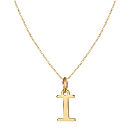 Cross-border Amazon Hot Sale Simple Stainless Steel Letter Pendant Necklace Women Alloy Box Chain 26 Letter Clavicle Chain