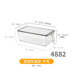 4882.pet handle box-medium size with lid 1 pet high transparency