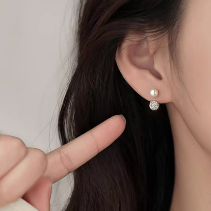 925 Sterling Silver Pin Pearl Earrings 2024 New Explosions Niche Light Luxury Earrings Women's High-end Earrings