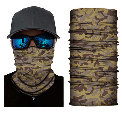 Xunhui Pattern Printing Series Seamless Magic Headscarf Windproof and Sunproof Cycling Mask Sports Neck Scarf Camouflage