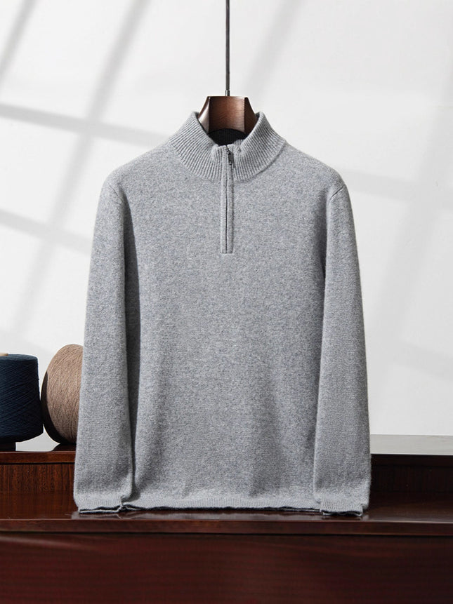 Cashmere Wool Half Turtleneck Sweater Men / Pull Col Roulé Cachemire Laine Homme