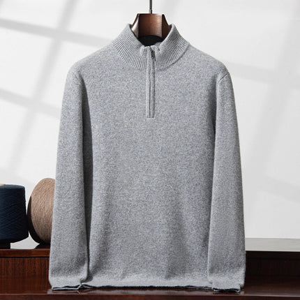 Cashmere Half-Zip Sweater Men / Pull Cachemire Demi-Col Zip
