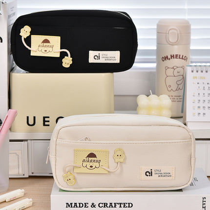 Internet Celebrous Explosions Zipper Dog Repair Pencil Bag Girls High Color Value Large Capacity Double Layer Storage Bag Puppy Pencil Bag Factory